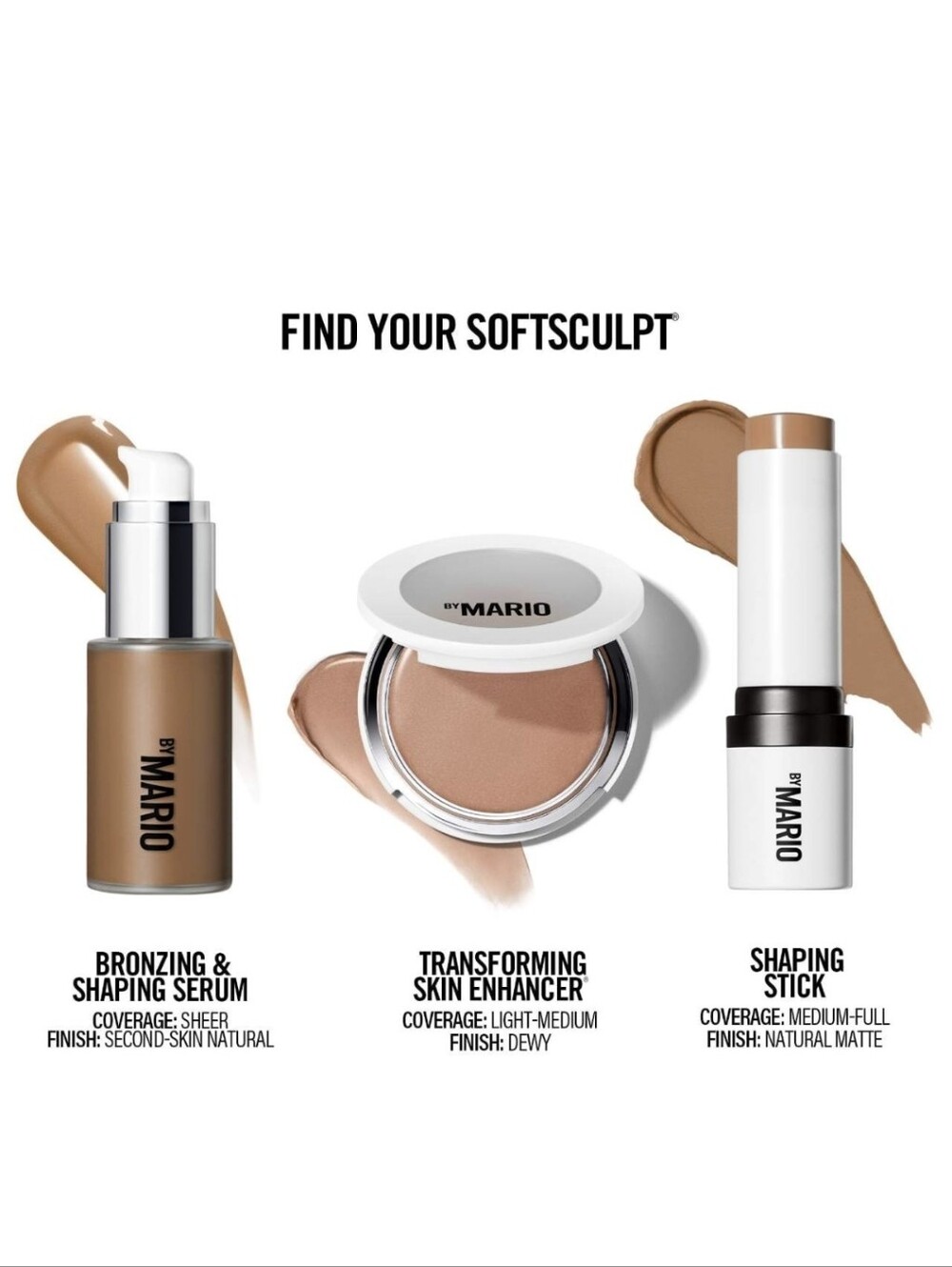 Makeup By Mario Soft Sculpt Bronzing & Shaping Serum: Light w/Makeup Sponge, NIB - Picture 8 of 9